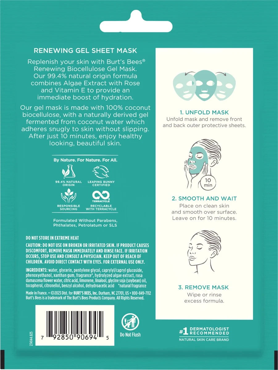 Renewing Biocellulose Gel Face Mask