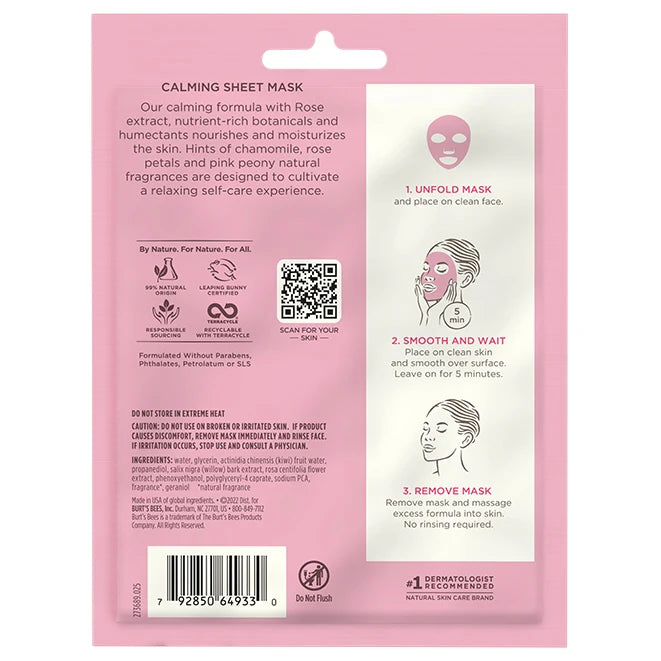 Calming Sheet Mask with Rose