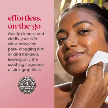 Facial Cleansing Towelettes with Pink Grapefruit