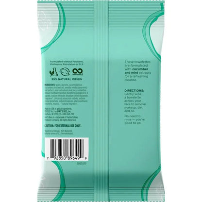 Facial Cleansing Towelettes with Cucumber & Mint
