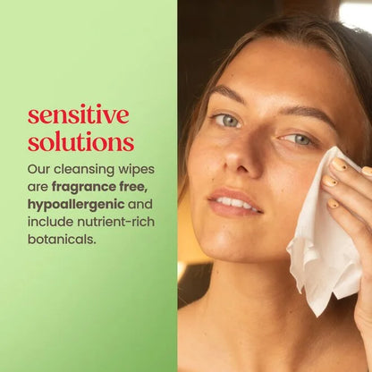 Sensitive Facial Cleansing Towelettes with Aloe Vera