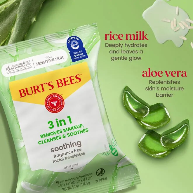 Sensitive Facial Cleansing Towelettes with Aloe Vera