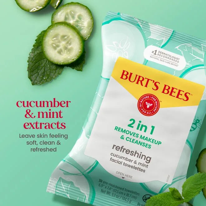 Facial Cleansing Towelettes with Cucumber & Mint